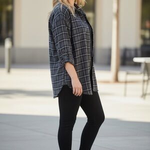 NWT Torrid Lizzie Plaid Botton Down Tunic Shirt | Size 2 (2X)